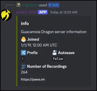 /info screenshot